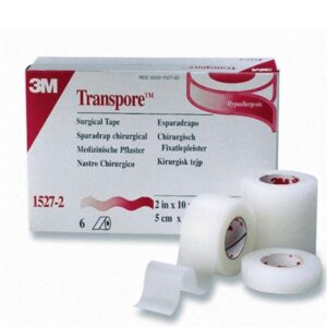 3M Transpore Surgical Plastic Tape 5cm x 5m, 1 pack
