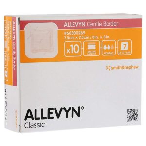 ALLEVYN Gentle Border Dressings, Pack of 10