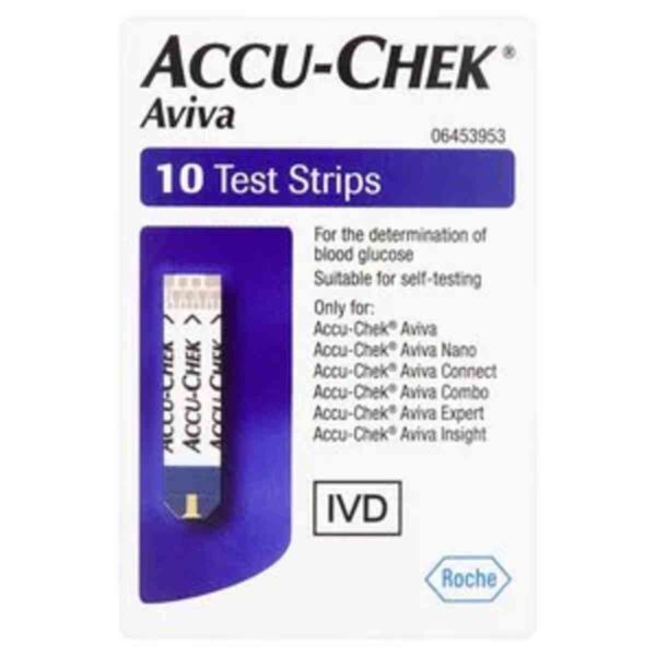 Accu-Chek Aviva Blood Glucose Test Strips 10 Test Strips