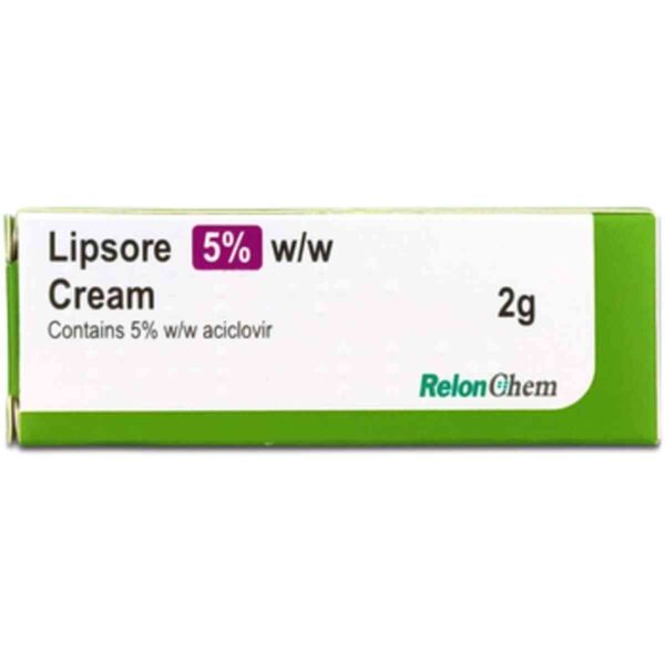 Lipsore Cold Sore Cream - Aciclovir Cream 5%, 2g