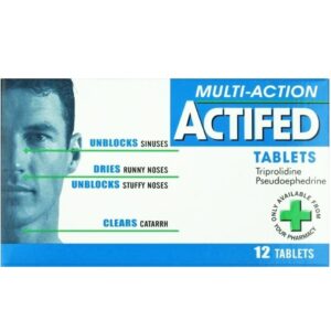 Actifed Multi Action Tablets - Congestion And Allergy - 12 Tablets
