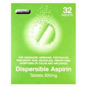 Aspirin 300mg Dispersible Tablets, 32 Tablets
