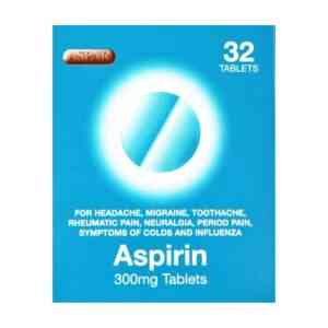 Aspirin Tablets 300mg, 32 Tablets