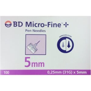 BD Microfine Ultra Insulin Pen Needles 5mm 31G 320586, 100 Pen Needles