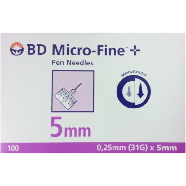 BD Microfine Ultra Insulin Pen Needles 5mm 31G 320586, 100 Pen Needles
