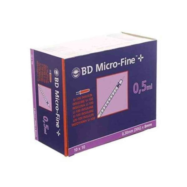 BD Microfine Insulin Syringe And Needle 0.5ml 324825