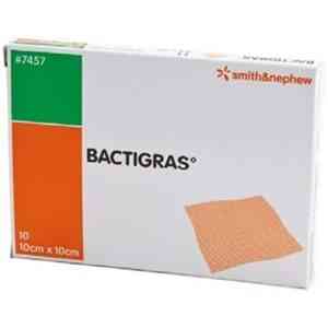 Bactigras Dressing 10cm x 10cm – Medicated Paraffin Gauze Dressing, 10
