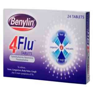 Benylin 4 Flu Tablets, 24 Tablets