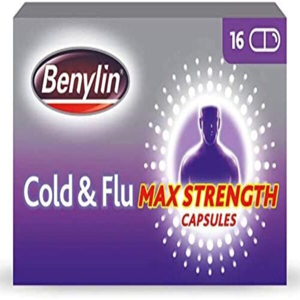 Benylin Max Strength Capsules For Cough And Flu