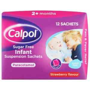 Calpol Infant Suspension Sugar Free Sachets, 12 Sachets