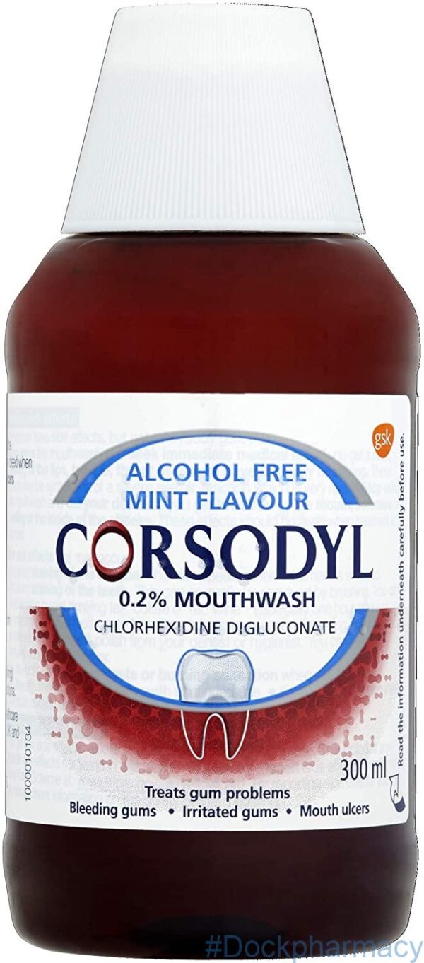 Corsodyl Alcohol Free Mouthwash Mint flavour