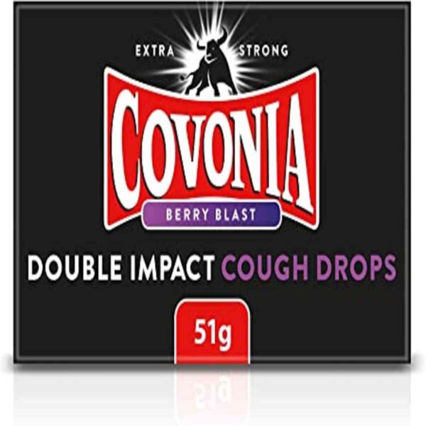 Covonia Double Impact Strong Cough Lozenges Berry Blast, 51g