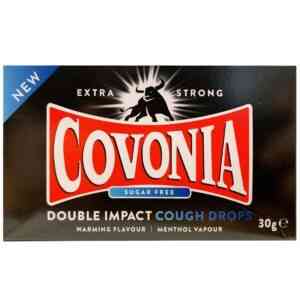 Covonia Double Impact Strong Original Cough Lozenges Sugar Free, 30g