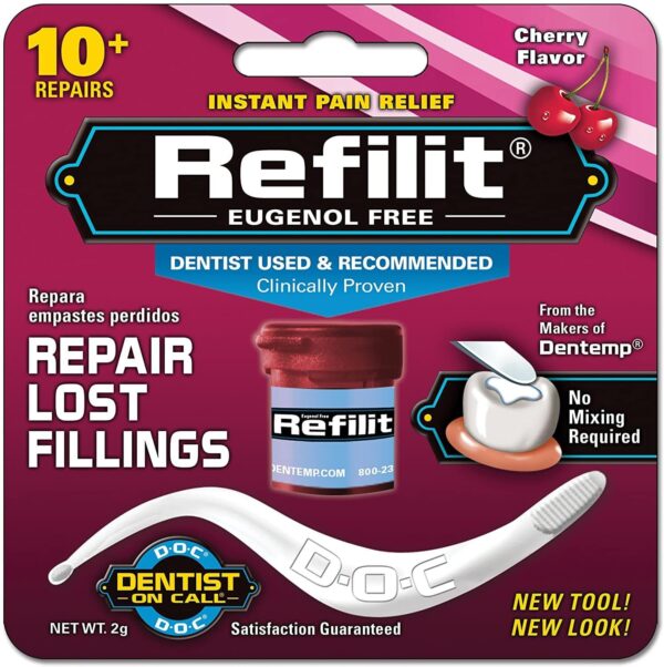 Dentemp REFILIT Dental Cement Tooth Filling Repairs Lost Fillings