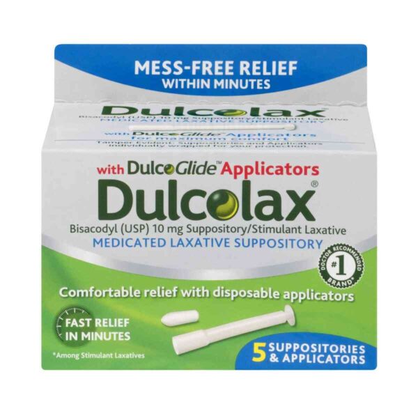 DulcoGlide Applicators Dulcolax Laxative Suppositories with , 3