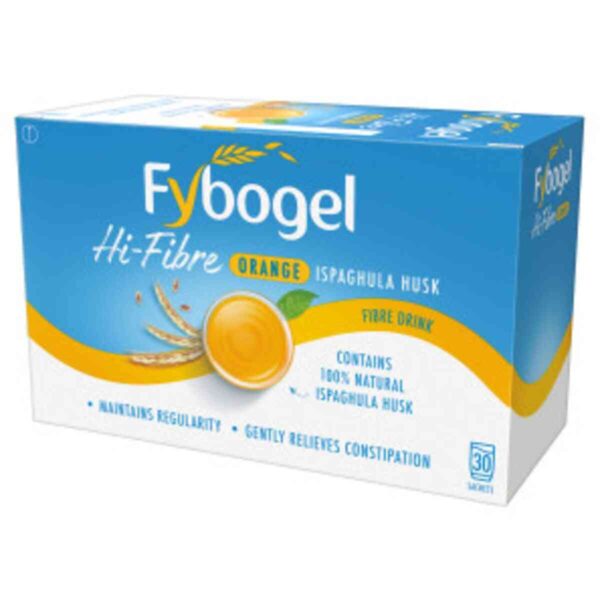 Fybogel Hi-Fibre Orange Sachet Constipation Relief, 30 Sachets