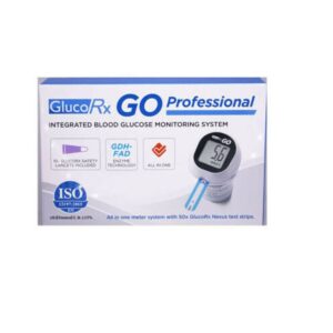 GLUCORX GO PROFESSIONAL BLOOD GLUCOSE METER WITH 50 NEXUS TEST STRIPS