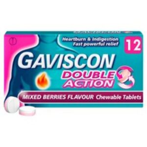Gaviscon Double Action Mixed Berries Flavour Chewable Tablets