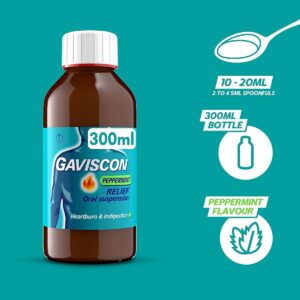 Gaviscon Heartburn And Indigestion Liquid Relief Peppermint Flavour