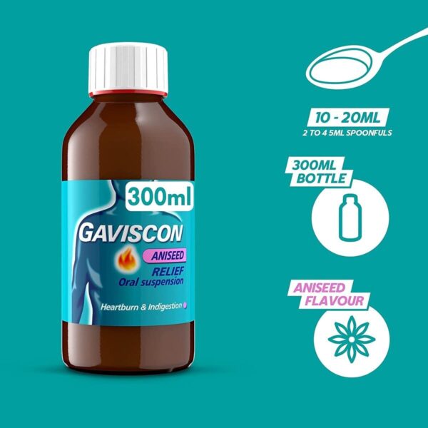 Gaviscon Liquid Heartburn And Indigestion Relief Aniseed Flavour