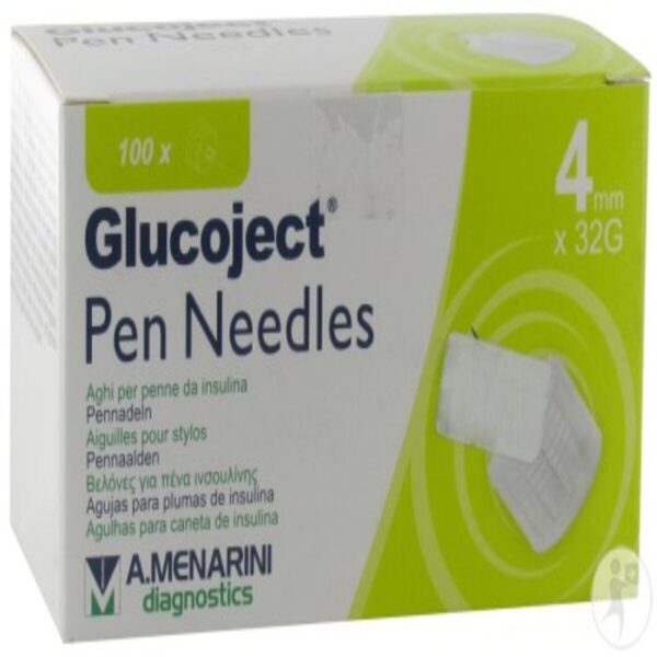 Glucoject Insulin Pen Needles G1 4mm 32G