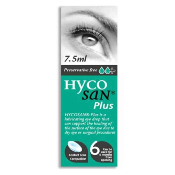 Hycosan Plus Eye Drops - Preservative Free Eye Drops, 7.5ml