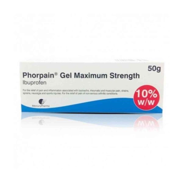 Phorpain Gel Maximum Strength - Ibuprofen 10%, 50g