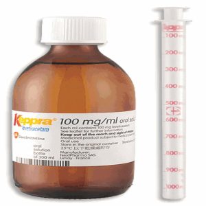 Keppra Oral Solution - Levetiracetam Solution 100mg/ml with 3ml Syringe, 150ml