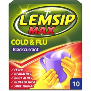 Lemsip Max Cold & Flu Blackcurrant 10 Sachets