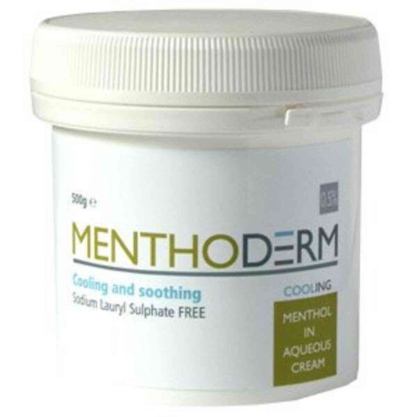 Menthoderm 0.5% Menthol in Aqueous Cream – Tub, 500g