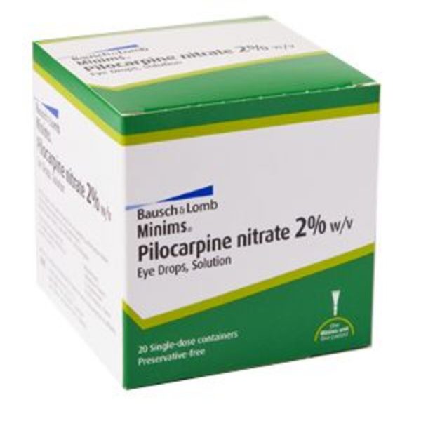Mimims Pilocarpine 2% Eye Drops - Preservative Free, 20 SDU