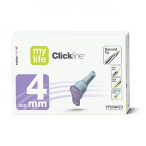 Mylife Clickfine Pen Needles 4mm Diamond Tip, 100 Needles