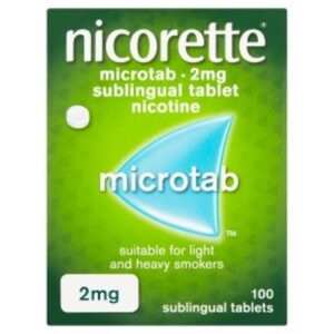 Nicorette Microtab 2mg - Nicotine Sublingual Tablets, 100 Tablets