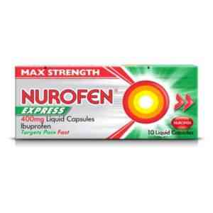 Nurofen Express 400mg Liquid Capsules, 10 Capsules