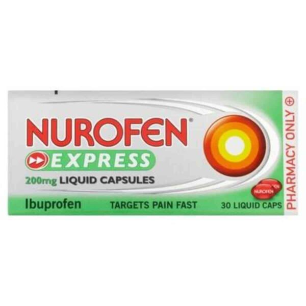 Nurofen Express Liquid Capsules 200mg 30 Capsules