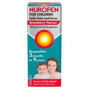 Nurofen For Children Cold Fever And Flu Strawberry, 100ml