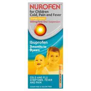 Nurofen For Children Cold Fever and Pain Orange Flavour, 100ml
