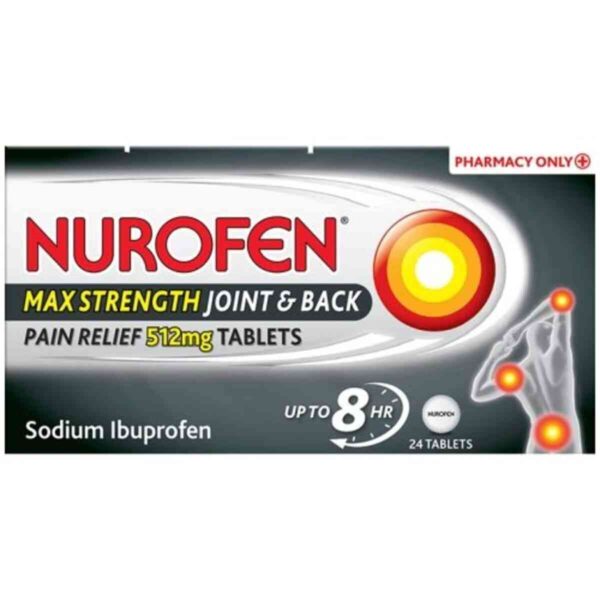 Nurofen Max Strenght Joint & Back Pain Relief 512mg, 24 Tablets