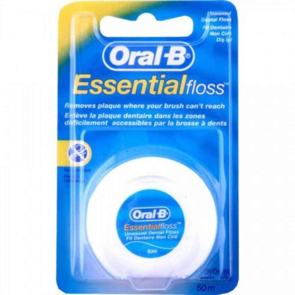 Oral B Essential Unwaxed Dental Floss Regular