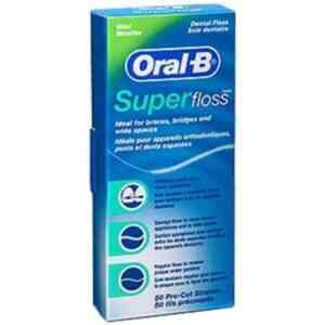 Oral B SuperFloss Dental Floss for Braces Bridges