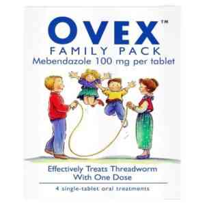 Ovex Family Pack - Threadworm Treatment, 4 Tablets