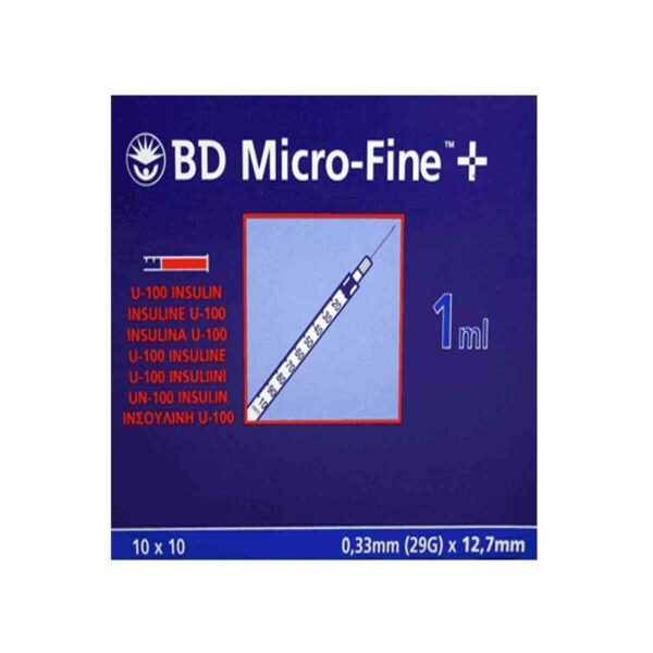 PLASTIPAK MICROFINE U100 1ML SYRINGE AND NEEDLE 29G