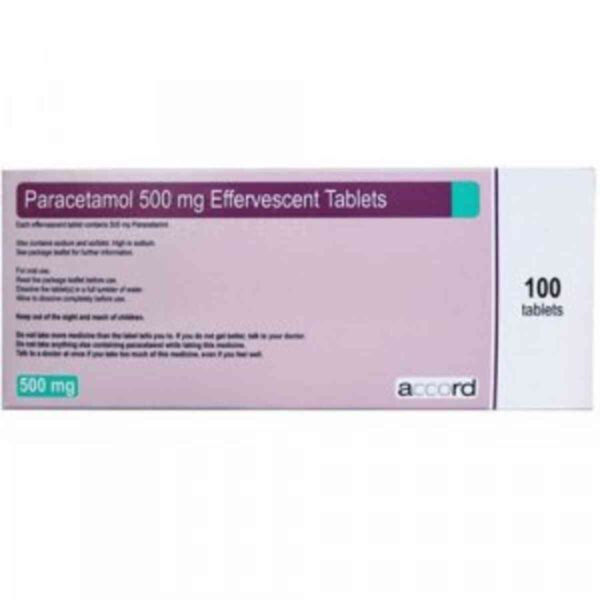Paracetamol 500mg Soluble Tablets, 100 Tablets