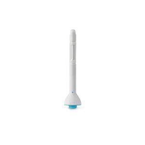 The product image displays a box of Peristeen Plus Balloon Catheters, containing 10 individually packaged catheters. Each catheter is made from clear, flexible plastic with an inflatable balloon at the tip for secure placement. The box is clearly labeled with the product name and the number of catheters included. The design is clean and professional, indicating a medical-grade product suitable for effective bowel management. The packaging also highlights its sterile nature, ensuring hygiene and safety for users.