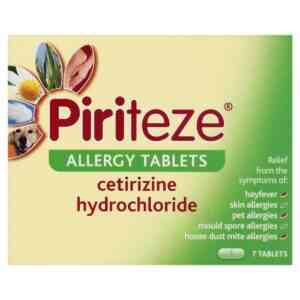 Piriteze Allergy Tablets, 7 Tablets