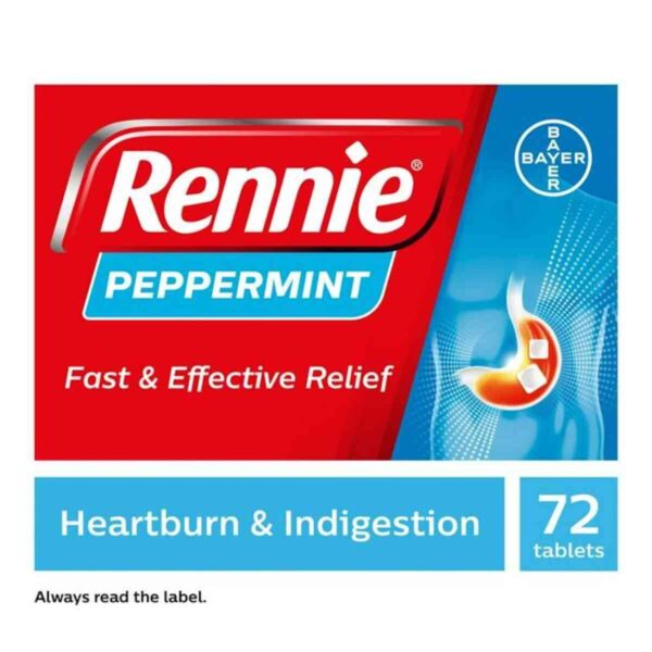 Rennie Peppermint Tablets Heartburn And Indigestion Relief