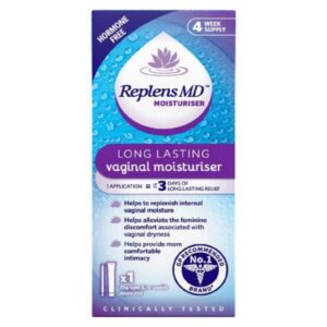 Replens MD Vaginal Moisturiser – Longer Lasting Vaginal Moisturiser, 6 Pack