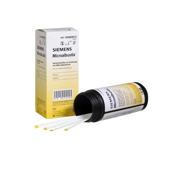 Siemens Microalbustix Urine Test Strips, 25 Test Strips