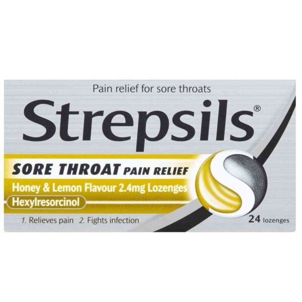 Strepsils Sore Throat Pain Relief Honey & Lemon Lozenges