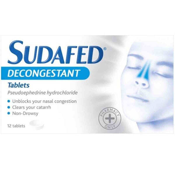 Sudafed Decongestion Tablets - Non Drowsy, 12 Tablets